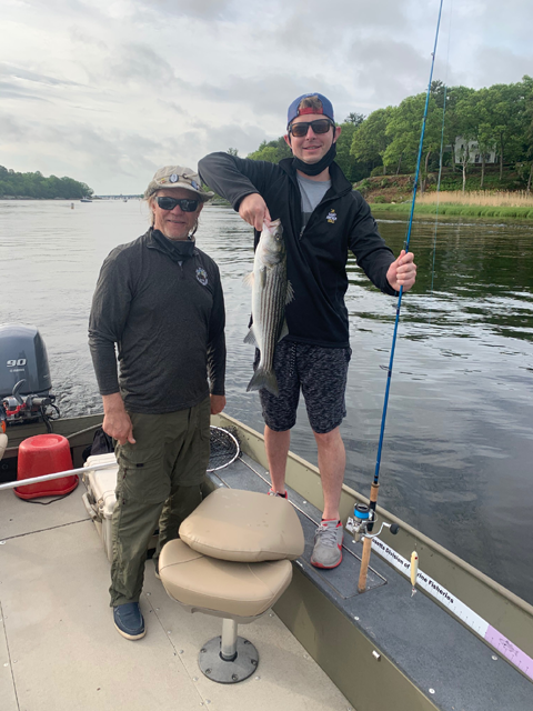 Striped bass fishing MA